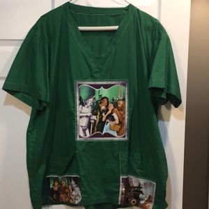 Beautiful Handmade Wizard of Oz 2X Scrubtop